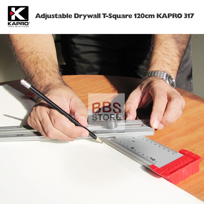 Penggaris Adjustable Drywall T-Square 120Cm Kapro 317