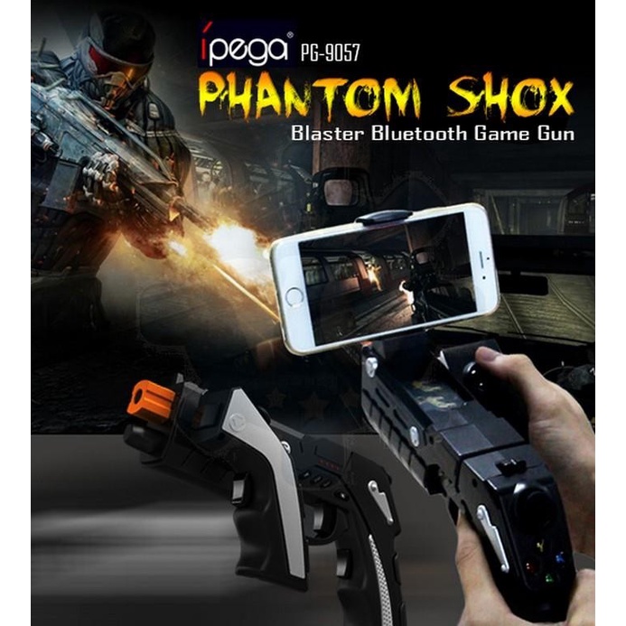 [Original] Gamepad Shooting Gun Ipega Pg 9057S The Phantom Shox Blaster Bluetooth Diskon