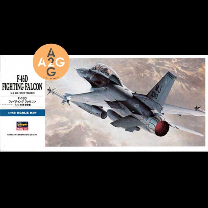 ✅COD Model Kit Hasegawa 1/72 F-16 D Fighting Falcon Terbaru