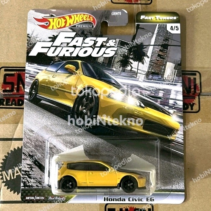 ✅COD Hot Wheels Honda Civic Eg Kuning Fast Furious Limited