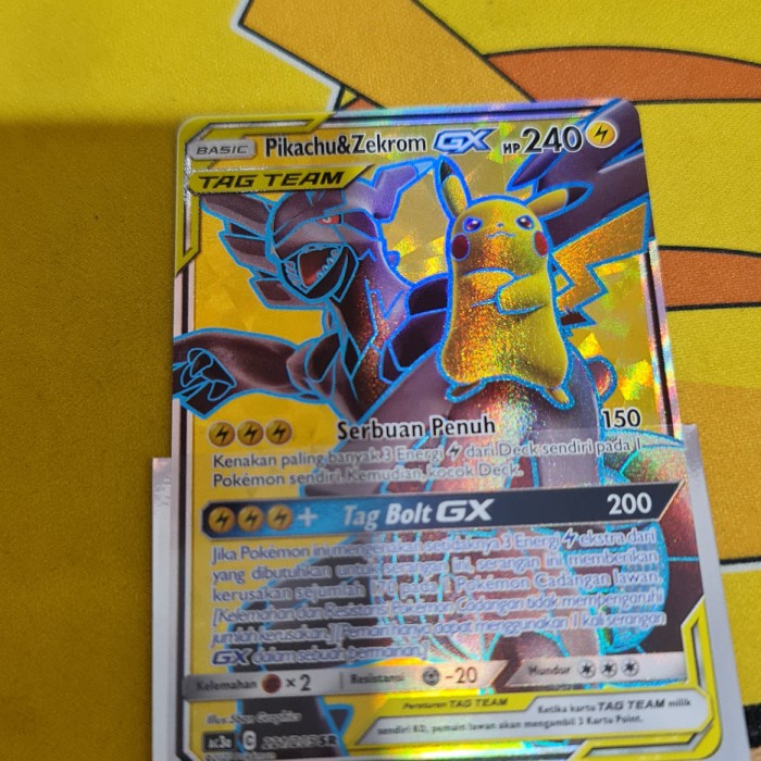 ✅New Pokemon Tcg Indo PikachuZekrom Gx Sr Limited
