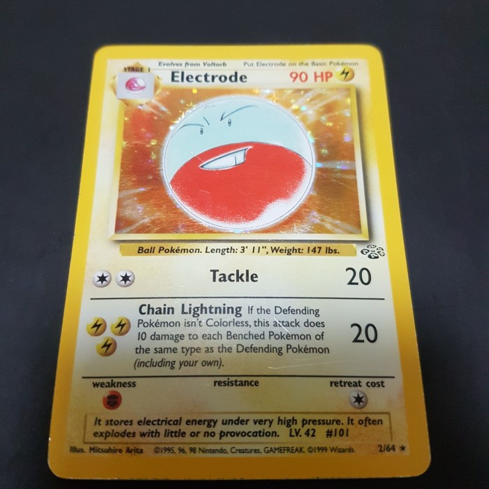 ✅New Kartu Pokemon Tcg English Electrode Jungle 6.5/10 Holo Hologram 1999 Limited