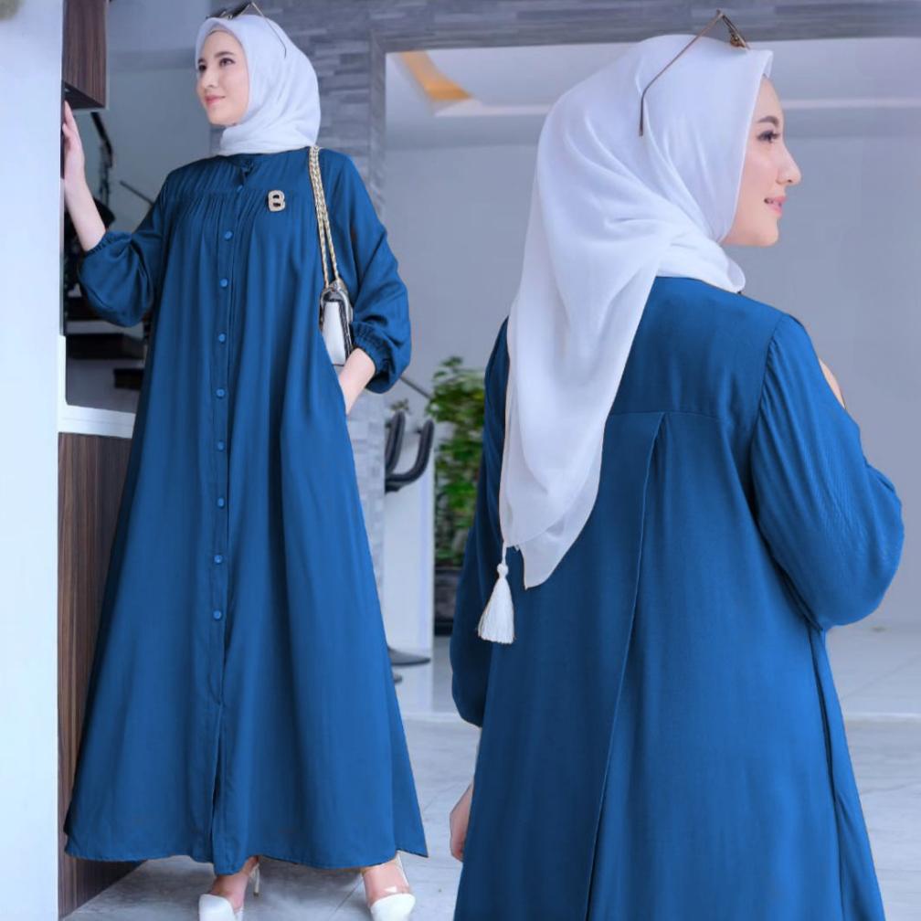 Gamis Crinkle Model Baru Gauri Maxi Dress Baju Gamis Terbaru Viral Kekinian Dan Fashionable Shopee