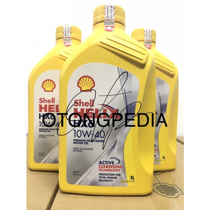 OliMesin Shell HX7 SAE10W/40 Galon 1 liter best