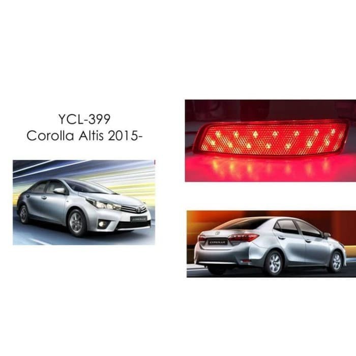 ✨New Lampu Led Reflektor Bemper Belakang Mobil Toyota Altis 2015- Terbaru