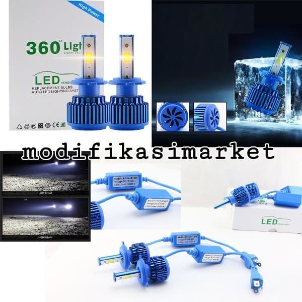 ✨New Lampu Led 360 H4 Super Birght Lebih Baik Dari Hid 12V - 24V Dengan Berkualitas