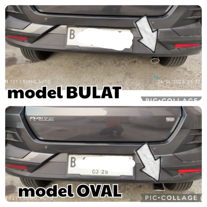 variasi ujung knalpot toyota raize daihatsu rocky muffler cutter raize murmer