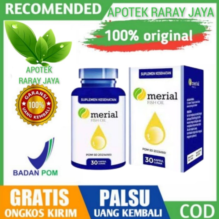 Merial fish oil original kesehatan tubuh asli