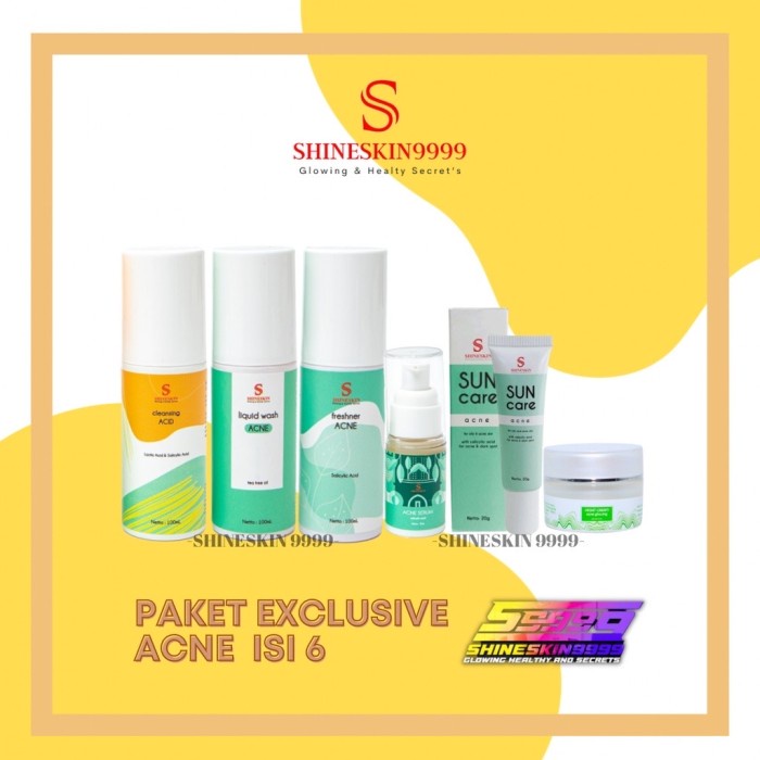 [Ori] Shineskin Glowing Paket Acne Exclusife Acne RadangBumilBusui Bisa Gojek