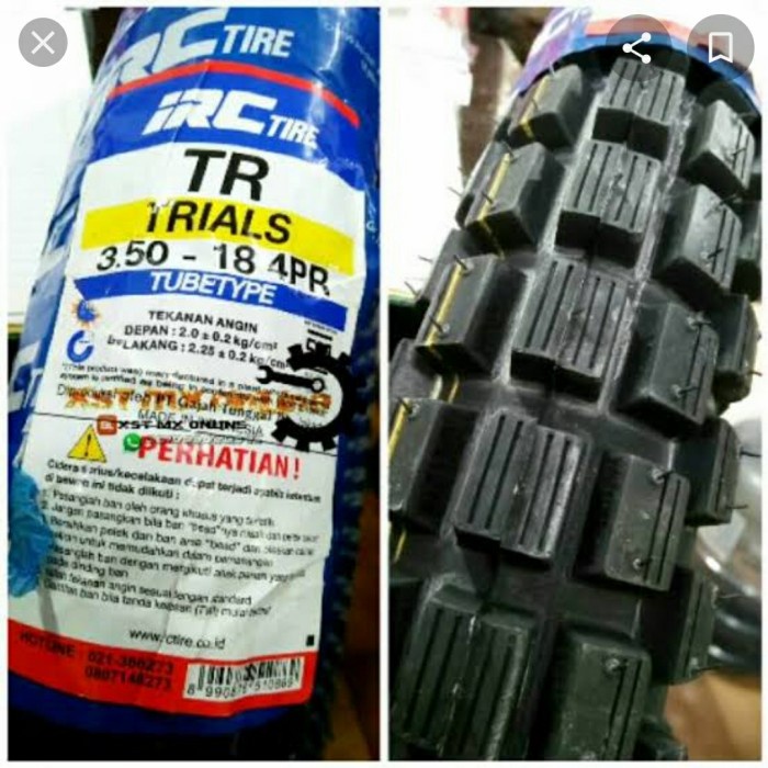 BAN LUAR IRC TUBETYPE 350-18 TRAIL ORIGINAL BEST QUALITY
