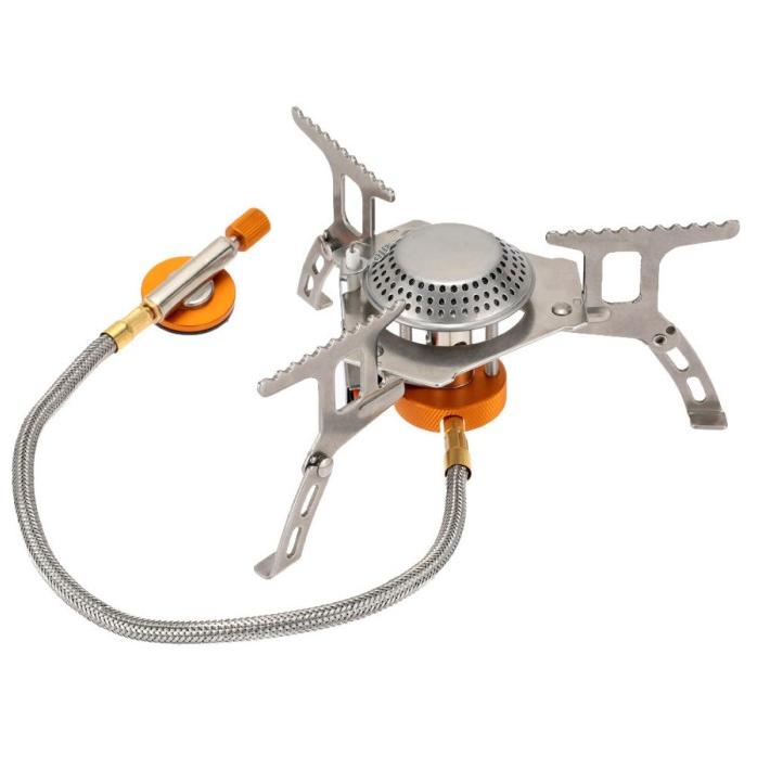 Kompor Selang Lipat + Adaptor Gas Hicook Kompor Gunung Ultralight