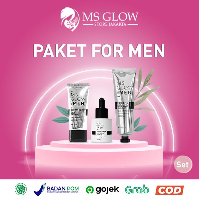 [Original] Ms Glow Paket Man Basic  Paket Wajah Pria  Produk Original Bisa Gojek