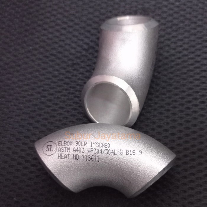 ✅Baru Elbow Knee Las Sch 80 Stainless 304 1 1/2  Inchi Dn 40 Bisa Gojek