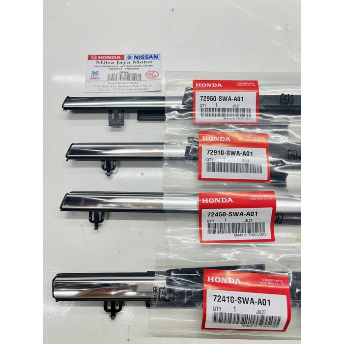 Pelipit Karet Kaca Luar Pintu 1 Set Honda Crv Gen3 Original Thailand