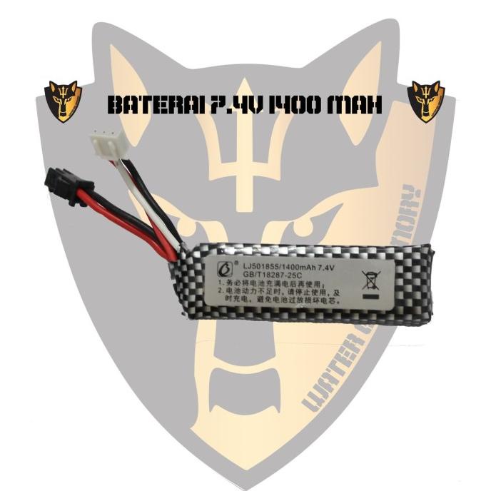 [New] Li-ion Battery 7.4v 1400 Mah SM plug Square (WGB)