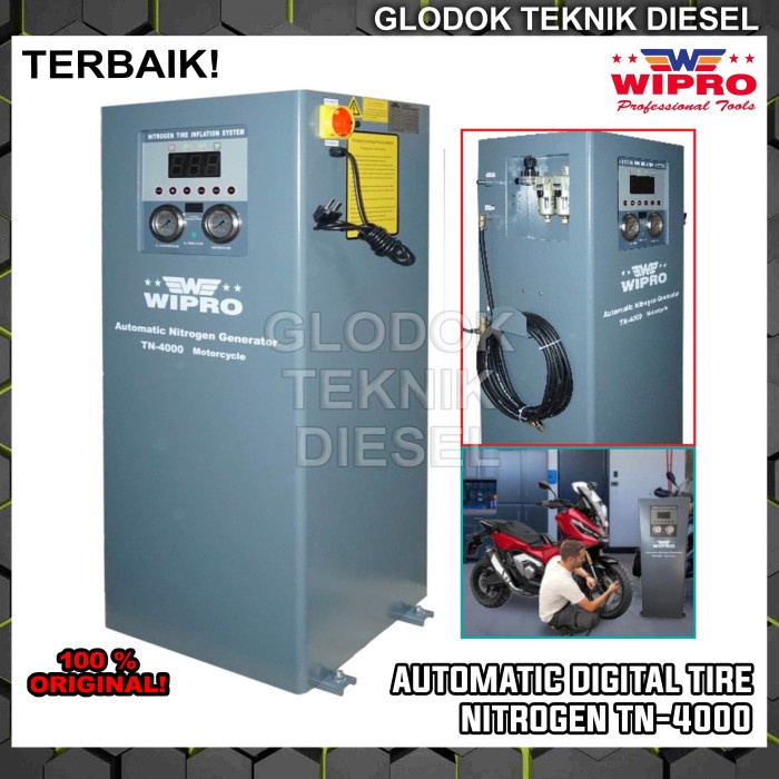 [New Ori] Wipro Pompa Ban Motor Nitrogen Tn 4000 Automatic Digital Tire Nitrogen Bisa Sameday