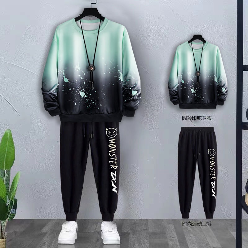 Setelan Sweater Gradien Fashion Pria BaruSetelan Sweater Gradien Fashion Pria Baru