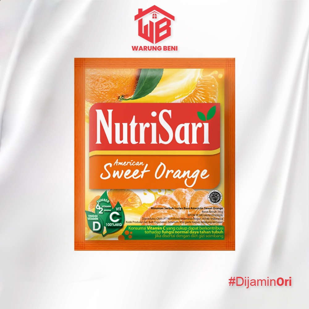 

NutriSari American Sweet Orange - Minuman Segar Bervitamin (40 Sachet)