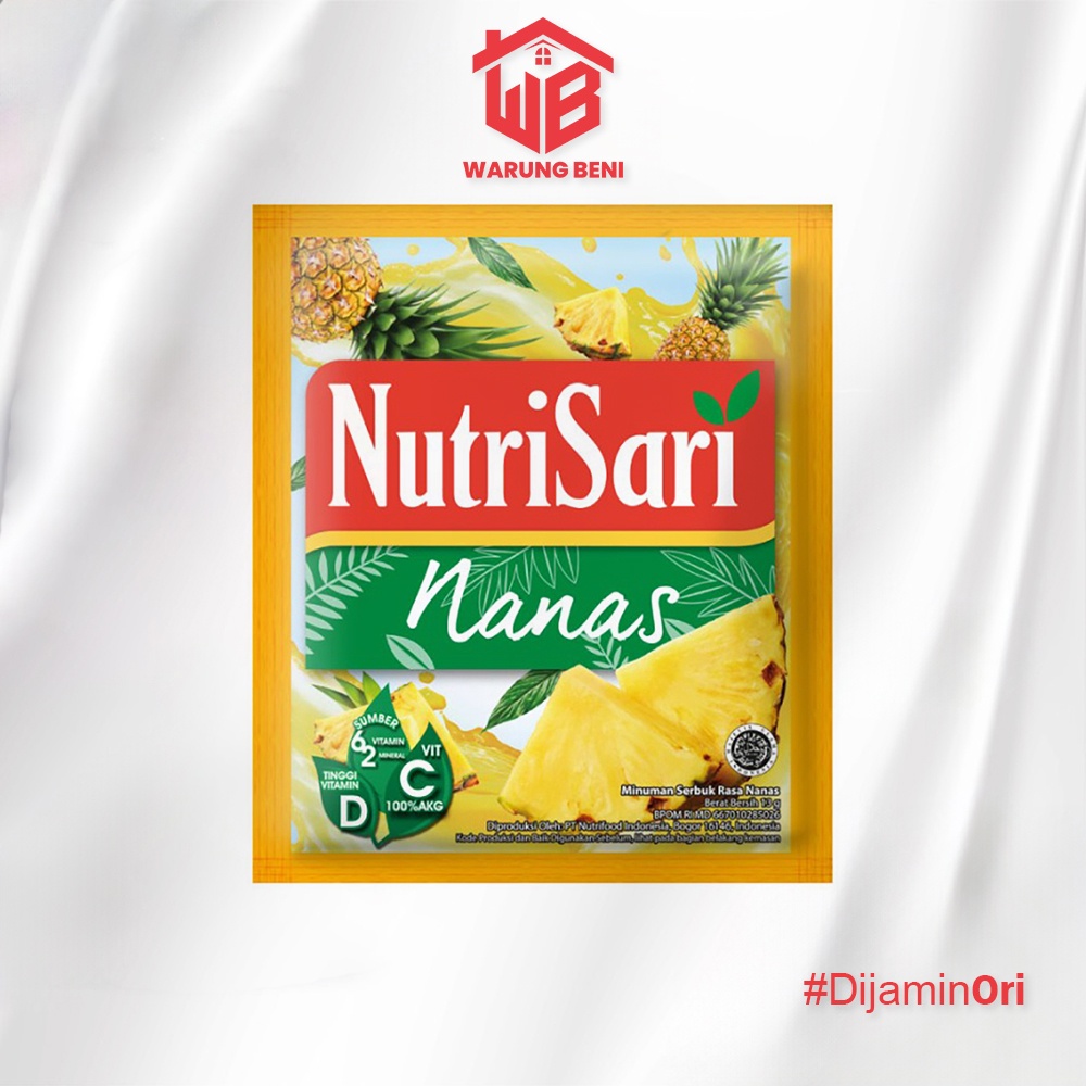 

NutriSari Nanas - Minuman Segar Bervitamin (40 Sachet)