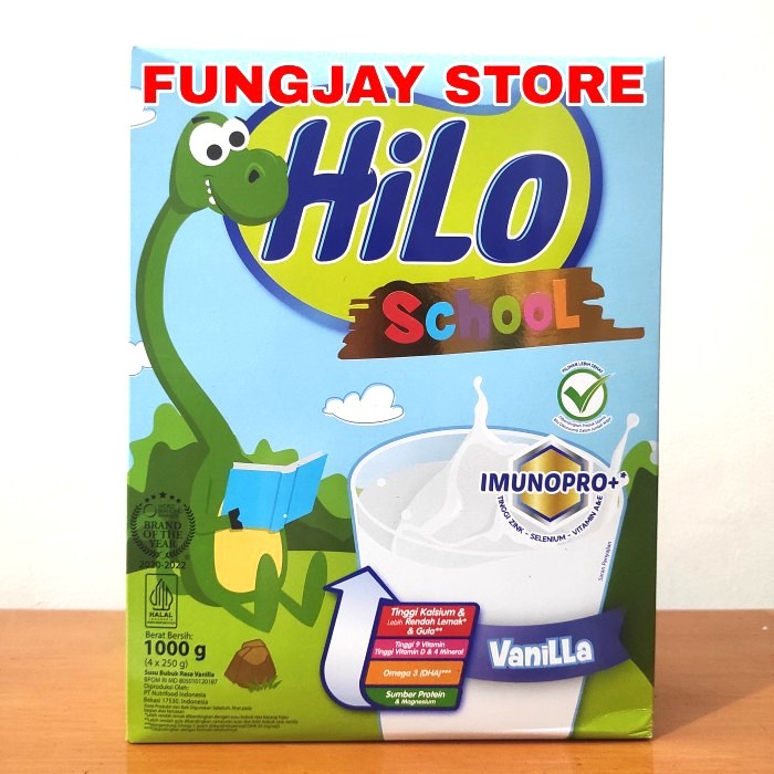 

Hilo School Vanilla 1000Gr / Susu Hi Lo School Vanilla 1000 Gr