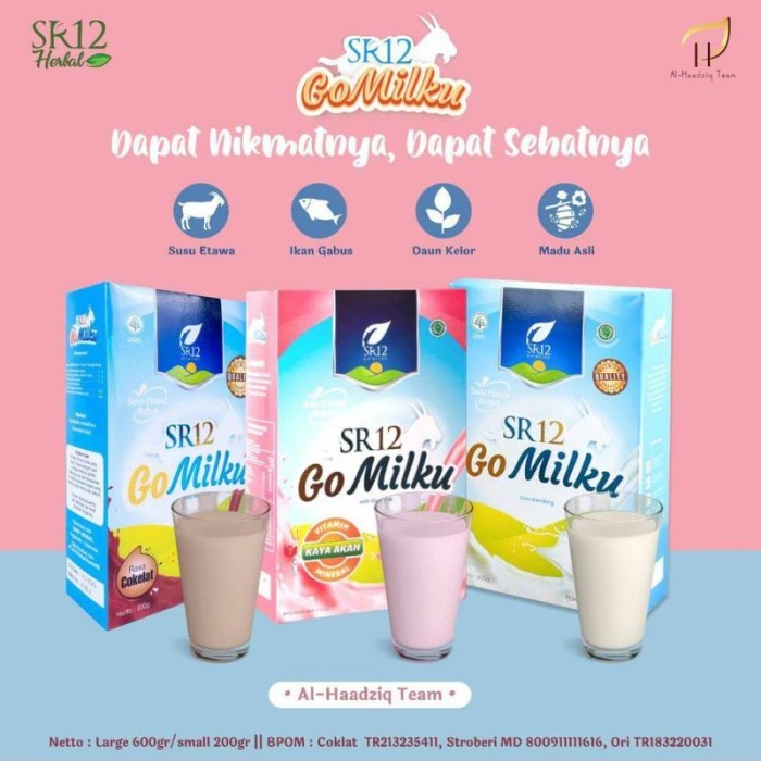 

Susu Kambing Sr12 Etawa Gomilku Go Milku Vanila Coklat Stroberi Sr 12