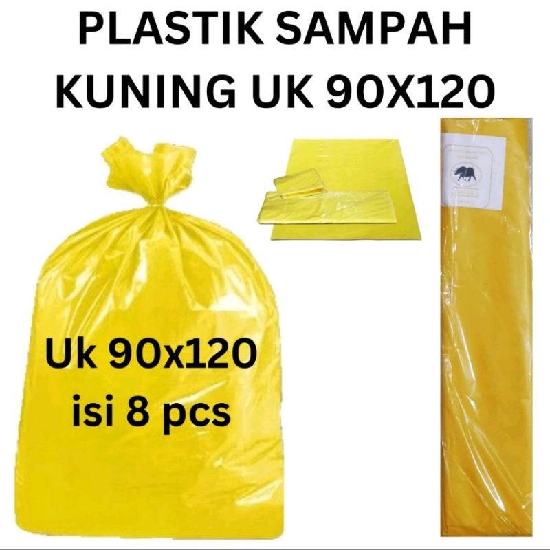 Plastik Sampah Kuning 90x120, Kantong Plastik Sampah Medis, Plastik Infeksius