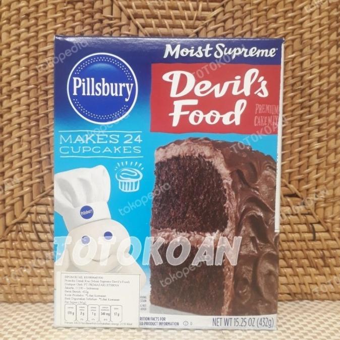 

PILLSBURY MOIST SUPREME PREMIUM CAKE MIX DEVIL'S DEVILS FOOD 432 GR Baru!!!