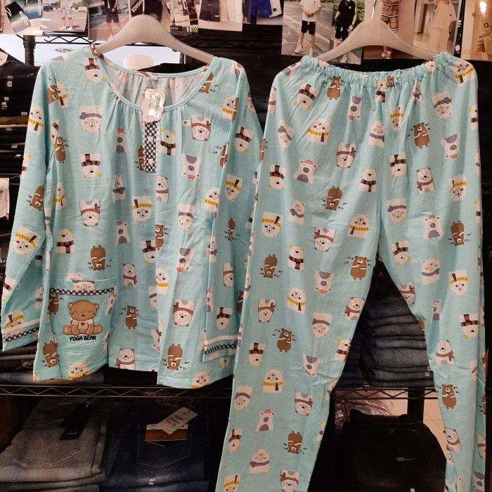 [Ori] Baju Tidur Xl Yumico Lengan Panjang Celana Panjang Motif Domba Diskon