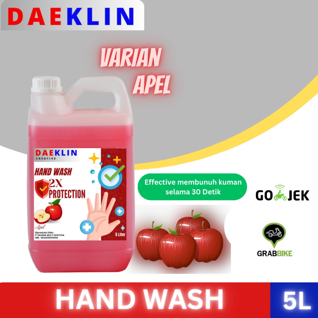 Sabun Cuci Tangan Apel - Handsoap Apel  - 5 Liter