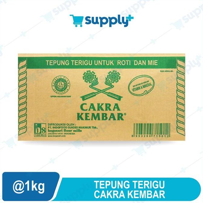

Tepung Terigu CAKRA KEMBAR 1 Kg Isi 12 pcs Per Karton Ready Stok zp 1014