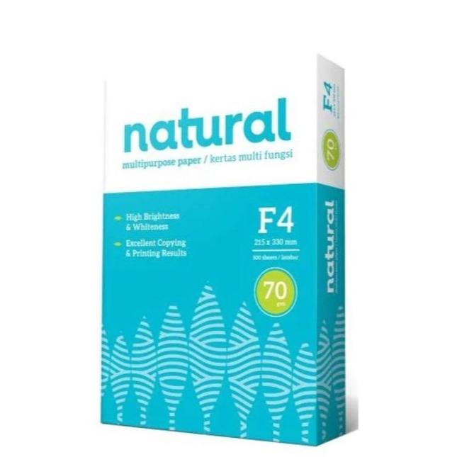 

New Kertas HVS F4 Natural 70 gram / 75 gram (1 rim) ,,
