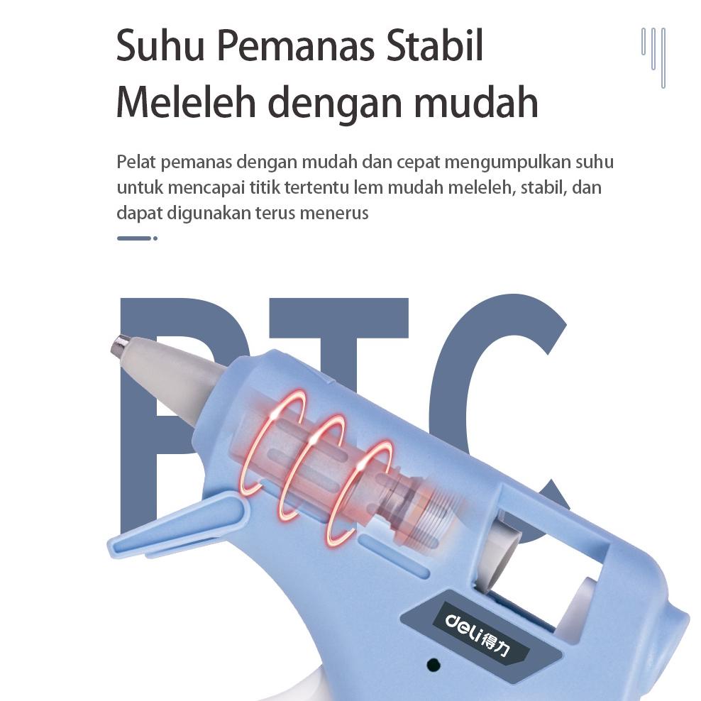 

Best! Deli Melt Glue Gun/Lem Tembak 20W Warna Biru/Pink Gratis 10 Lem DL39002X /Alat Perkakas ,,
