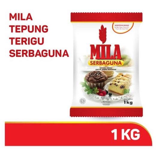

Tepung Terigu Mila Serbaguna @1kg 1dus (10pcs) khusus ojol Ready Stok zp 1057