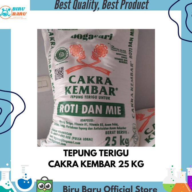 

Tepung Terigu Cakra Kembar 25 Kg Bogasari Best Quality Ready Stok zp 1122