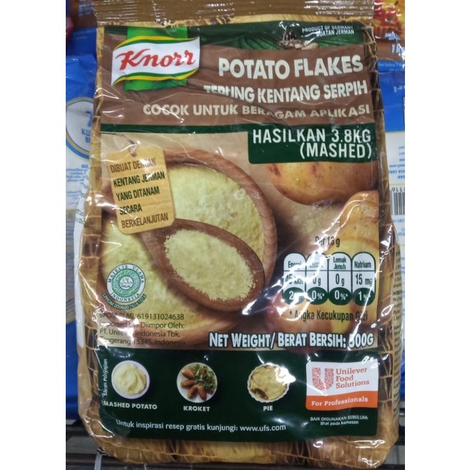 

KNORR POTATO FLAKES 500GR TEPUNG KENTANG SERPIH - MURAH Ready Stok zp 1147