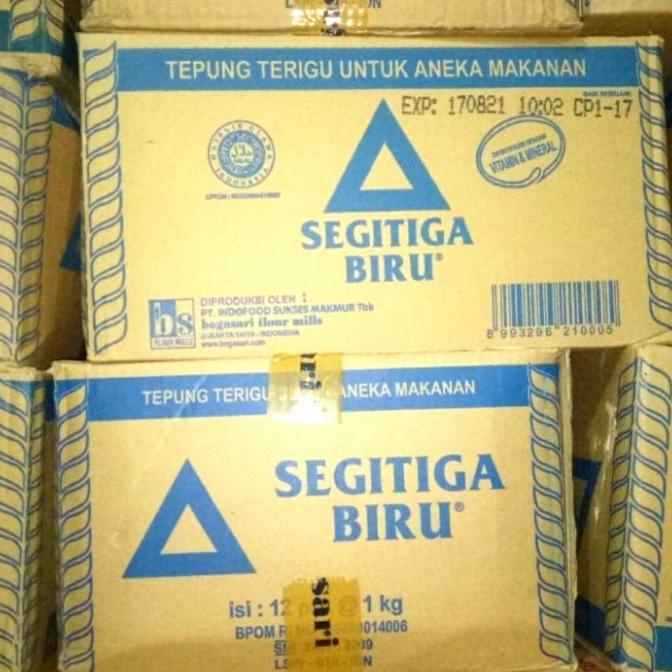 

tepung terigu segitiga biru 1kg/ dus isi 12 Ready Stok zp 1177