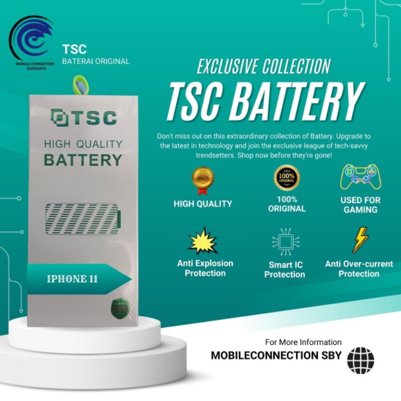 BATERAI BATTERY IPHONE 11 ORI TSC MAMORU KUALITAS SETARA ORIGINAL