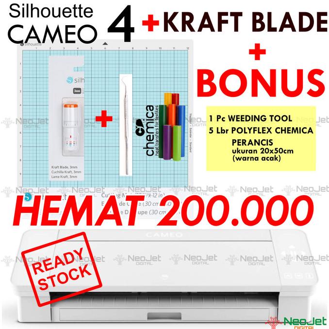 

Paket Hemat Mesin Cutting Silhouette Cameo 4 Pisau Craft Kraft Blade Kode 1056