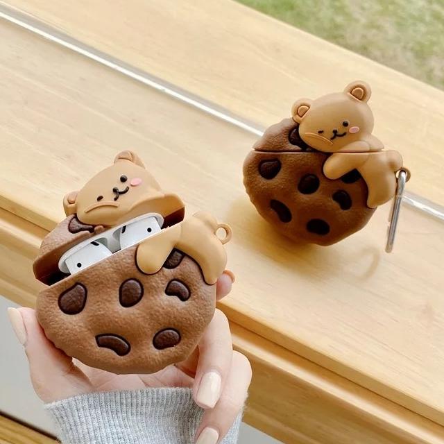 Soft Case Casing Airpods Gen 1 & 2 Inpods 12 - Cookie Bear 3D Kode 1312