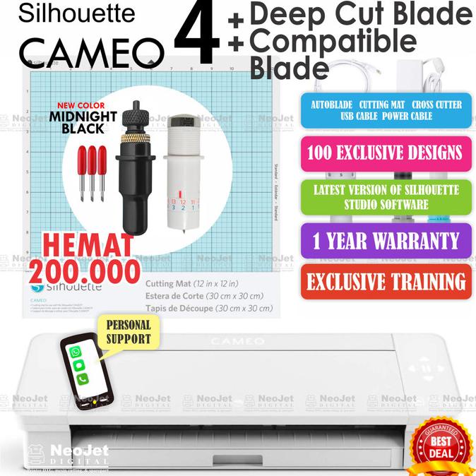 

Paket Hemat Silhouette Cameo 4 Pisau Deep Cut Compatible Blade Kode 720