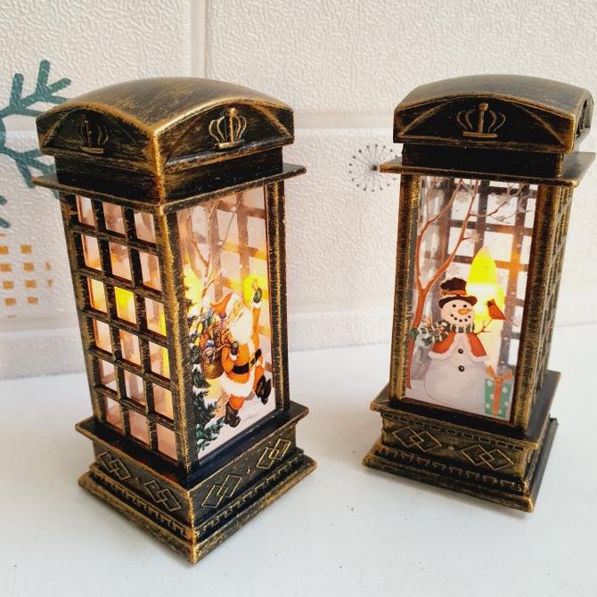 

Lentera Led Lampu Box Telpon Unik Souvenir Natal Murah Santa Snowman Limited Edition