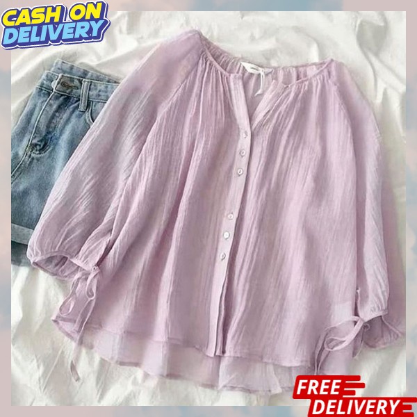 Terbaru 2023 Baju Bkouse Putih Bsju Atasan Ootd Bliuse Premium Korea Kemeja Oversize Wanita Blus Kor