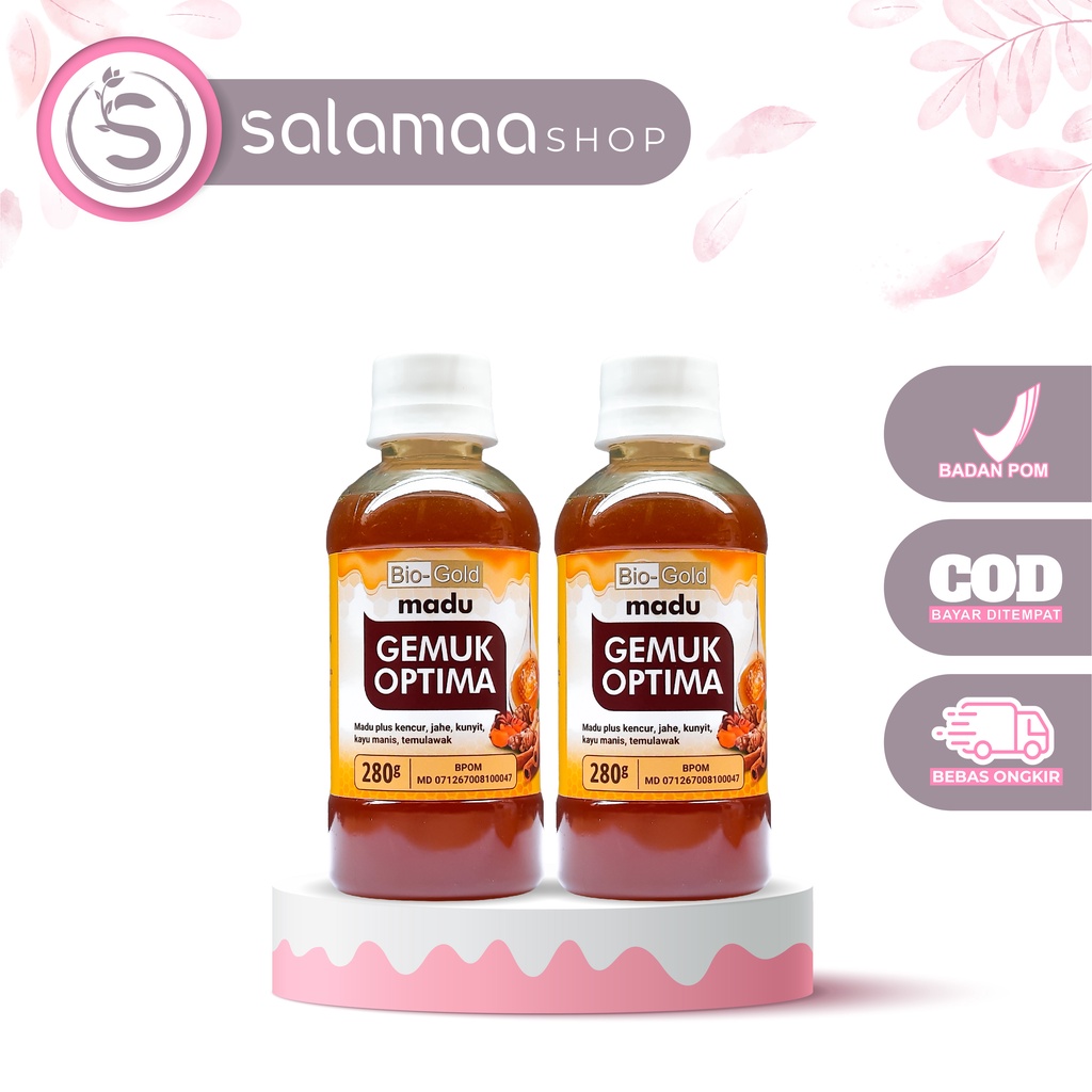 

COMBO 2 BOTOL MADU GEMUK OPTIMA M Badan - Penambah Nafsu Makan Isi 280gr Original BPOM BIOGOLD