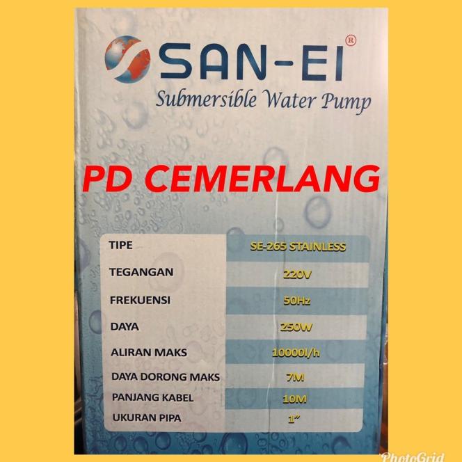Pompa Celup Submersible San Ei Air Kotor Otomatis 250 Watt