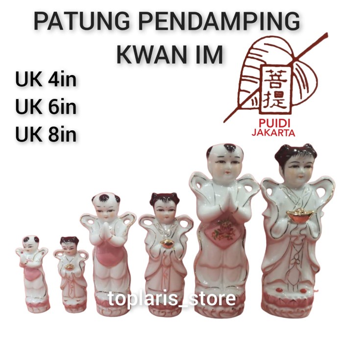 Patung Dewa Pendamping Kwan Im Keramik
