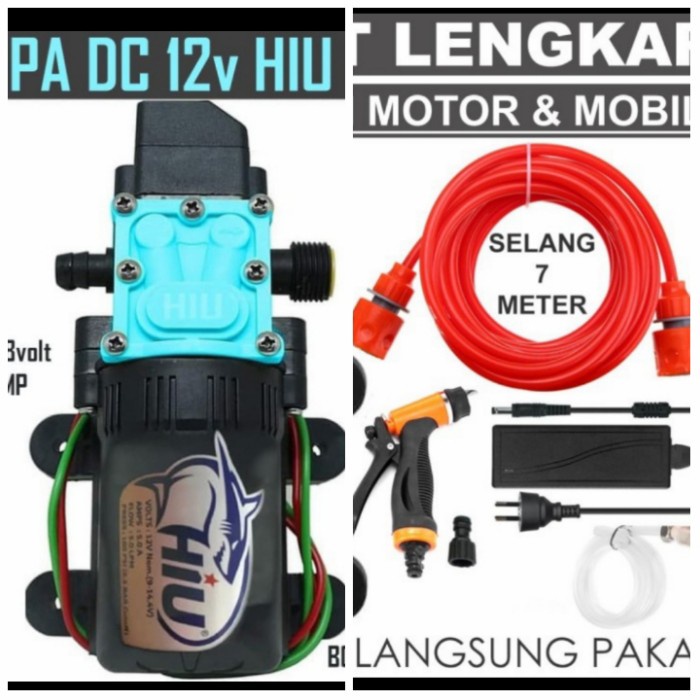 ✅Original Pompa Air High Pressure Pompa Hiu Lengkap Selang 7 Meter Quick Release Bisa Sameday