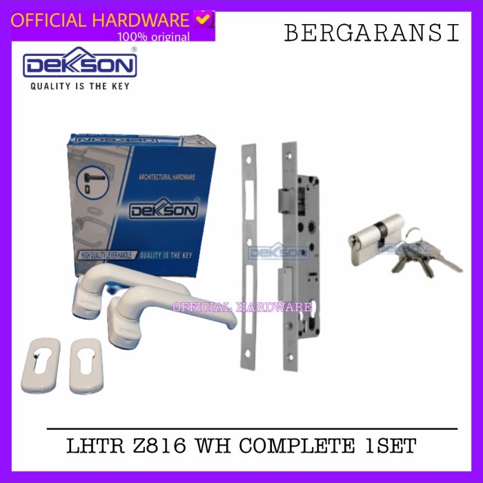 ✅Sale Kunci Pintu Dekson Deluxe Lhtr Z 0816 Wh/Gagang Pintu Dekson 1Set Bisa Sameday