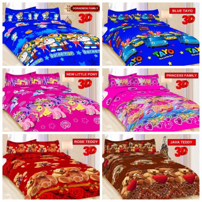 ✅Termurah Bedcover Set Bonita Karakter - Sepray Karet Terbatas