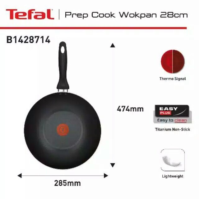 ✨Baru Wajan Teflon Tefal Prep Cook Frypan 28Cm B1428714 Original Bisa Sameday