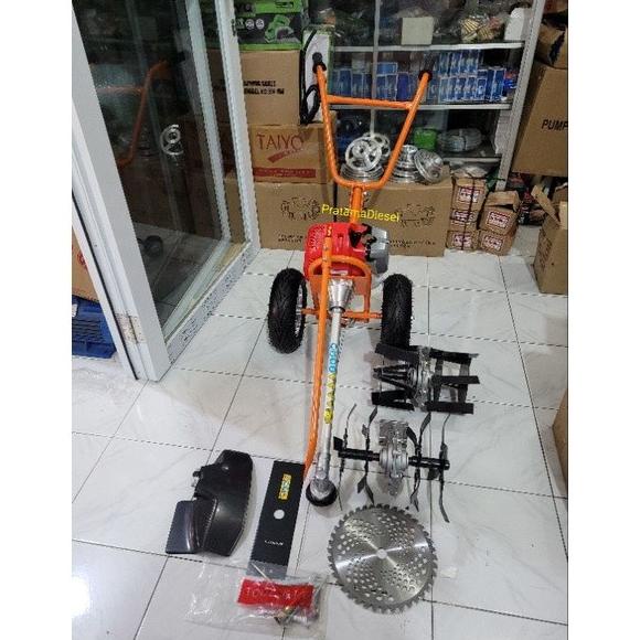 Mesin Potong Rumput Dorong Proquip Qhb43+2Cultivator Bajak Sawah